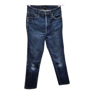 Khaite Vanessa Jeans Size 27 High Rise Straight Leg Dark Wash Denim